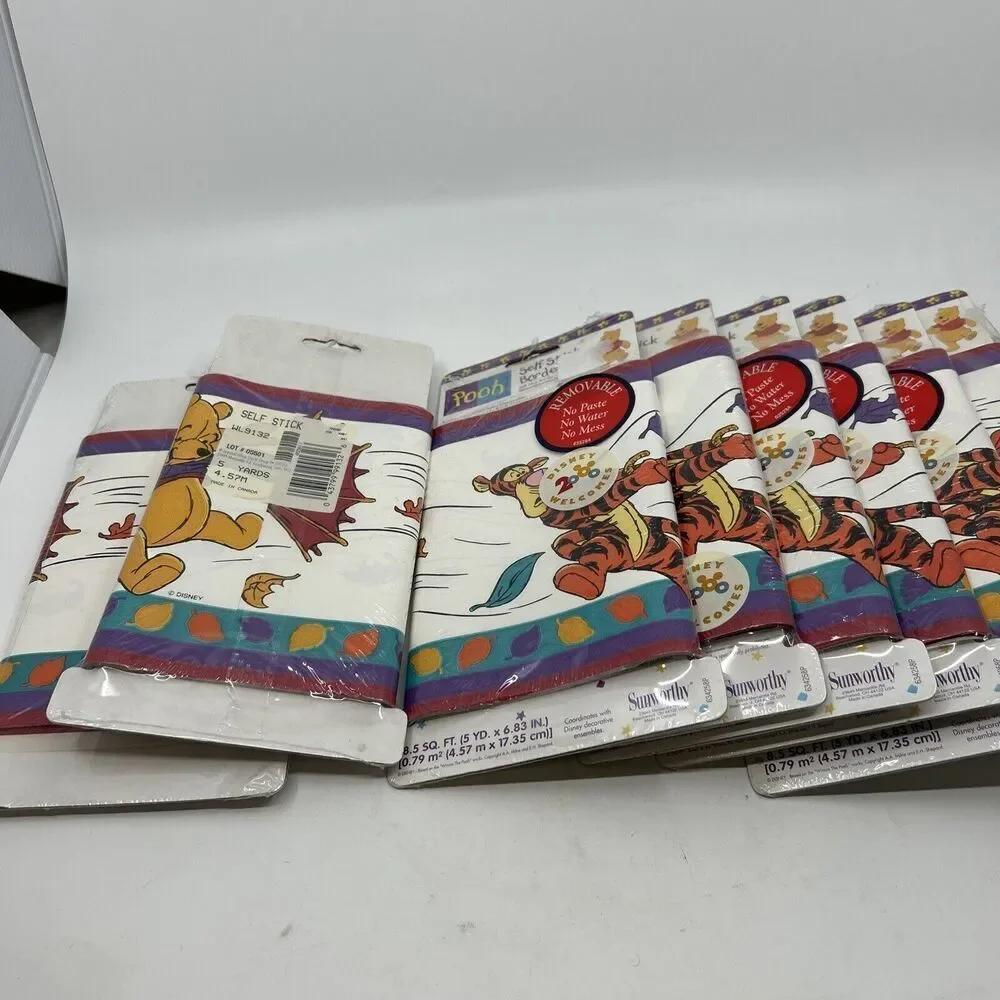 9 Rolls Sunworthy Wallpaper Border Disney Tigger Pooh Self Stick 45 Yds Total
